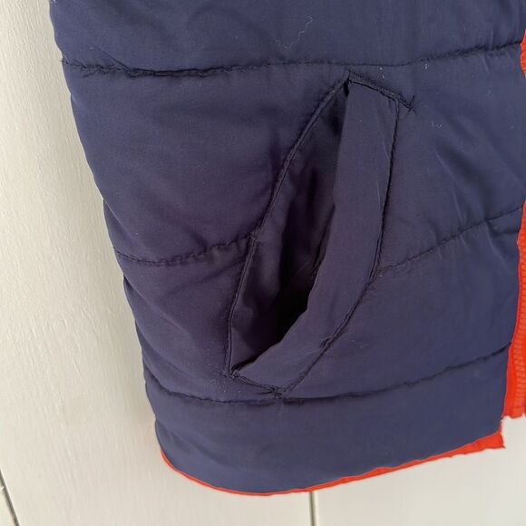 Children's Place Puffer Vest Blue Orange Kids L (10-12) - Picture 4 of 6